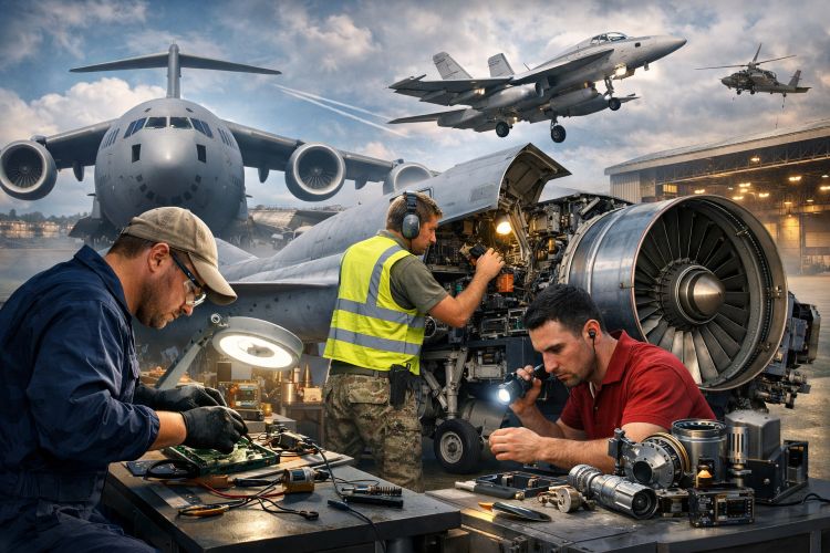 Aviation repair in action